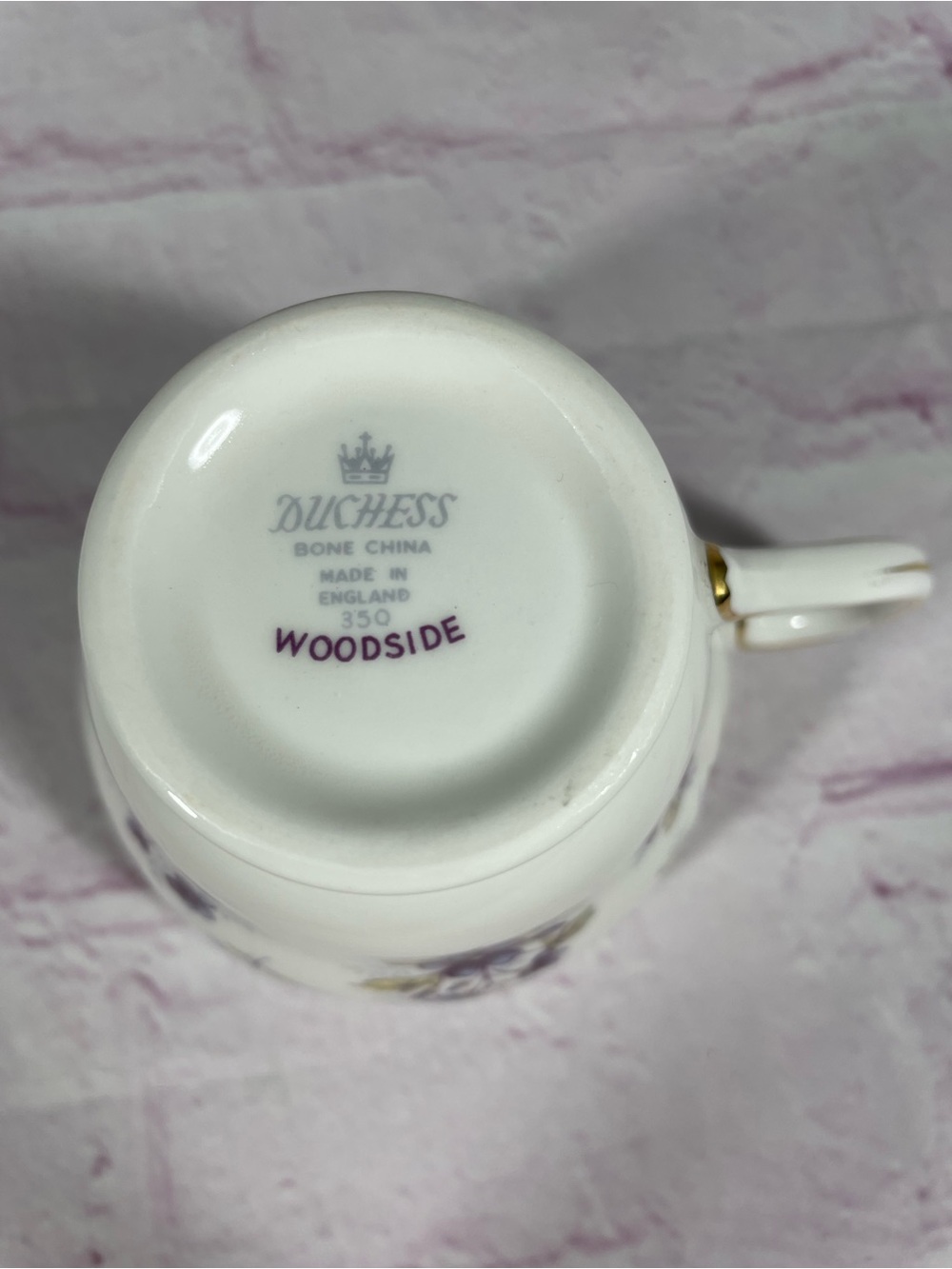 Vintage Duchess Woodside 350 Purple Floral Bone China Teacup and Saucer Set - Picture 11 of 11